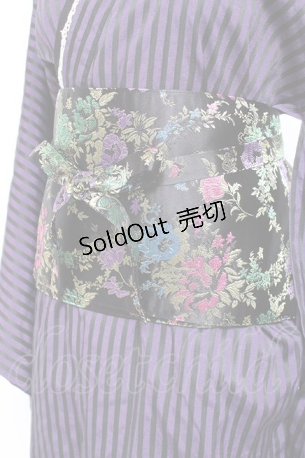 画像5: ALGONQUINS / ストライプ浴衣セット  紫 Y-26-01-20-104-AL-OP-SZ-ZI (5)