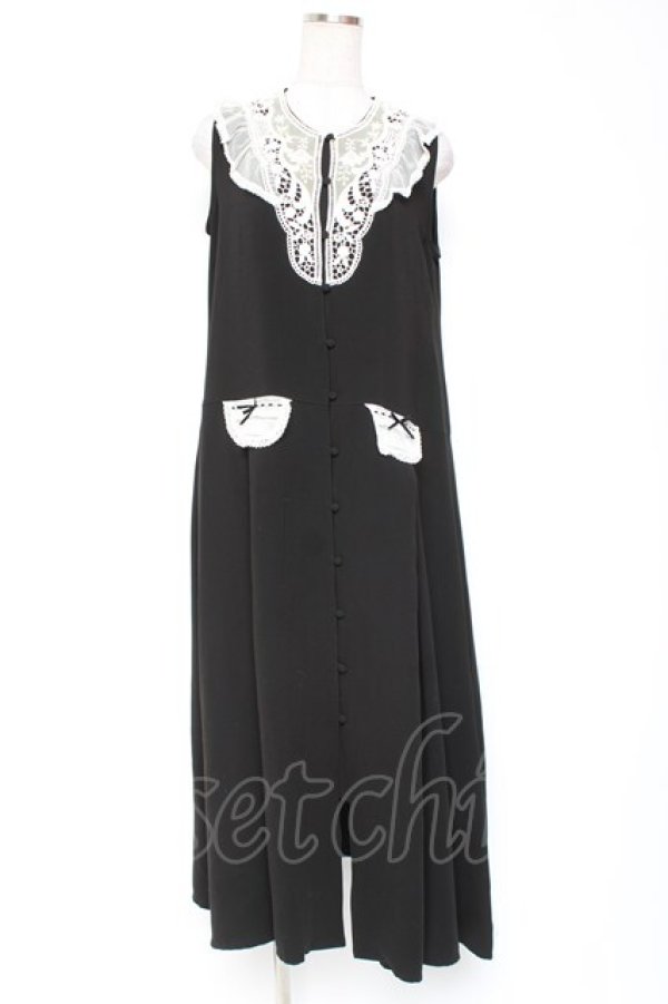 画像1: SERAPHIM / モチーフレースのジャンパースカート  黒 Y-26-01-20-105-LO-OP-SZ-ZI (1)