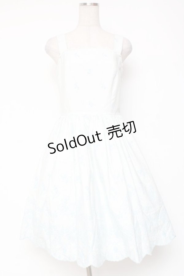 画像1: Moi-meme-Moitie / May lilyジャンパースカート 9号 ライトブルー×アクアブルー Y-26-01-20-106-MO-OP-SZ-ZI (1)