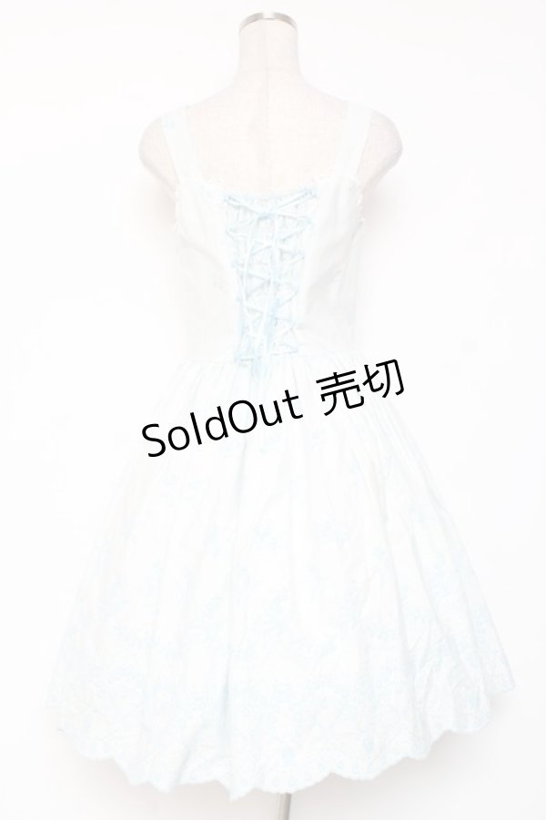 画像2: Moi-meme-Moitie / May lilyジャンパースカート 9号 ライトブルー×アクアブルー Y-26-01-20-106-MO-OP-SZ-ZI (2)