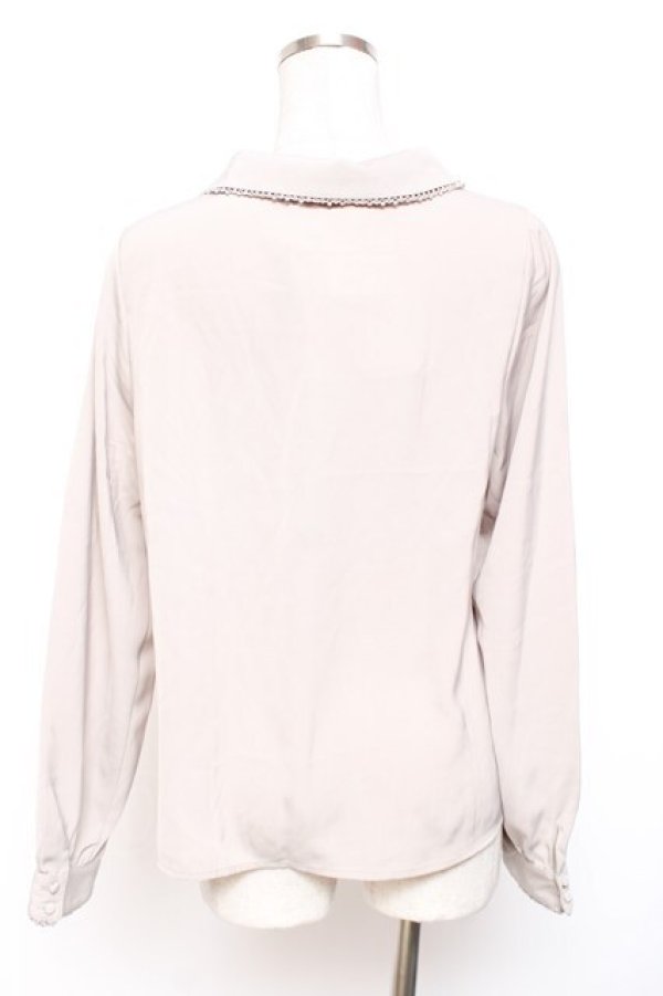 画像2: Fi.n.t / ピコレース使いプチボウタイブラウス F ライトグレー Y-26-01-20-012-CA-BL-SZ-ZI (2)