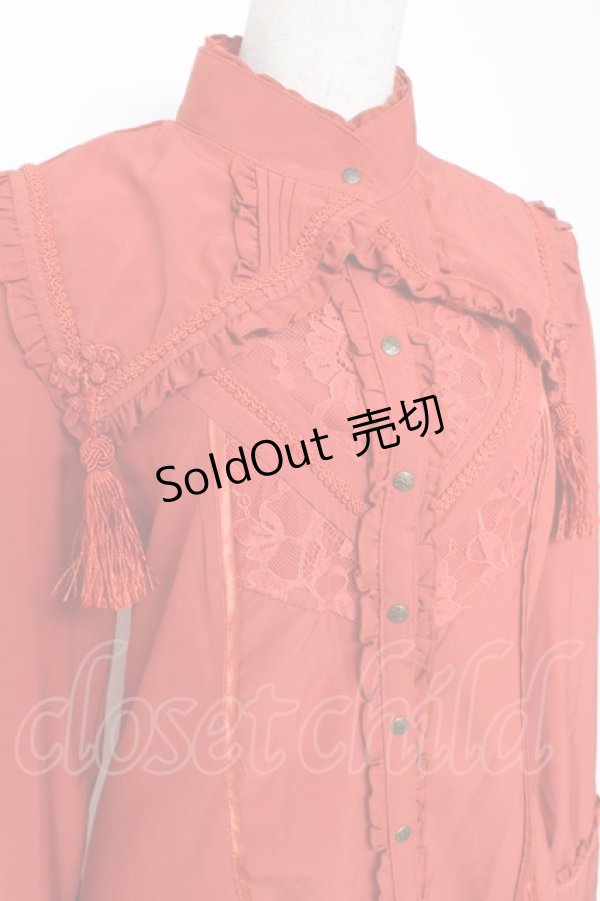 画像4: Ozz oneste / 衿付きシャツワンピース  オレンジ Y-26-01-20-107-OO-OP-SZ-ZY (4)