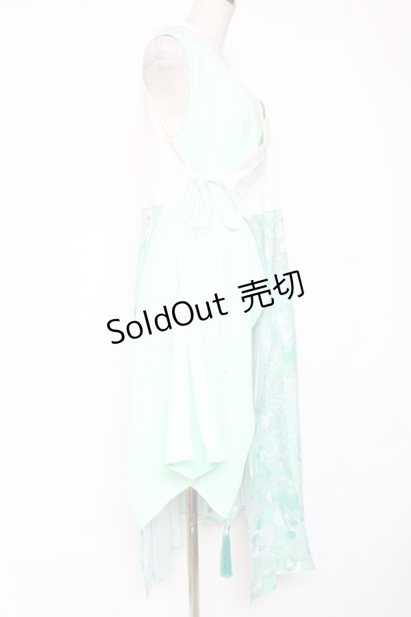 画像4: Qutie Frash / 着物プリーツチュニック  ミント Y-26-01-20-109-QU-TO-SZ-ZI (4)