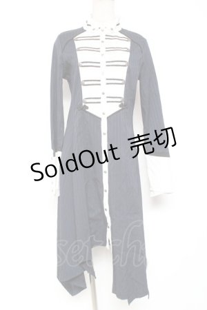 画像: Ozz oneste / ストライプナポレオンシャツワンピース  紺 Y-26-01-20-112-OO-OP-SZ-ZS