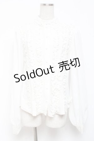 画像: Qutie Frash / 大人パフスリーブブラウス  白 Y-26-01-20-013-QU-BL-SZ-ZI