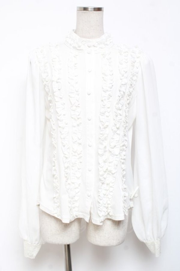 画像1: Qutie Frash / 大人パフスリーブブラウス  白 Y-26-01-20-013-QU-BL-SZ-ZY (1)