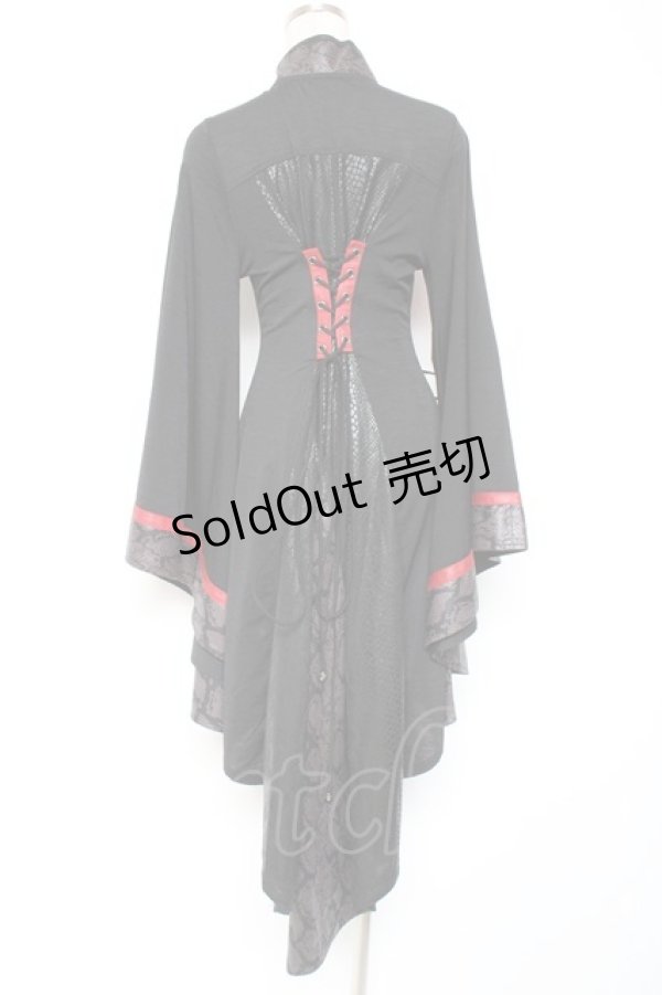 画像3: Qutie Frash / チャイナミリタリーチュニック  黒×赤 Y-26-01-20-115-QU-OP-SZ-ZI (3)