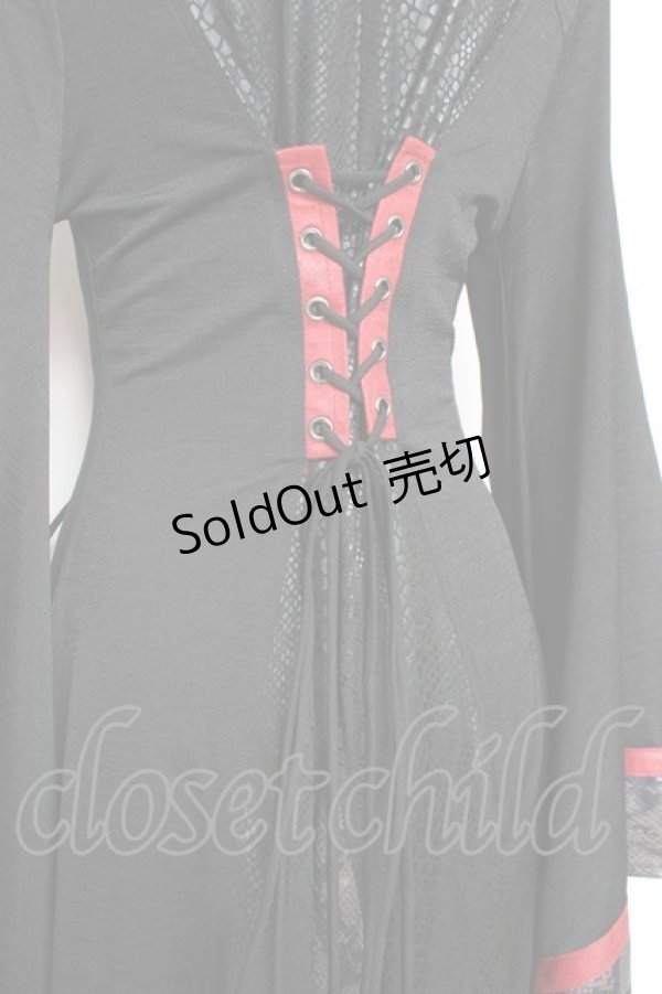 画像4: Qutie Frash / チャイナミリタリーチュニック  黒×赤 Y-26-01-20-115-QU-OP-SZ-ZI (4)