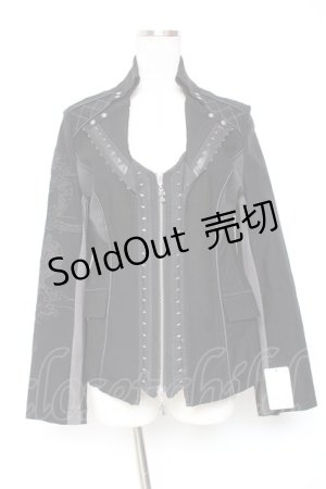 画像: Ozz Croce / 龍刺繍ダガチャームジャケット  黒 Y-26-01-20-116-OO-JA-SZ-ZS