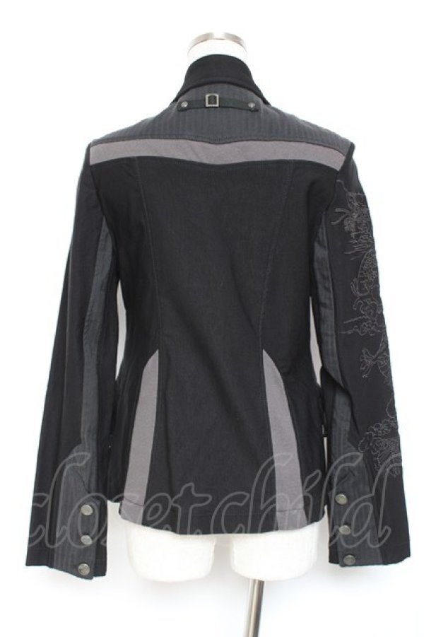 画像2: Ozz Croce / 龍刺繍ダガチャームジャケット  黒 Y-26-01-20-116-OO-JA-SZ-ZS (2)