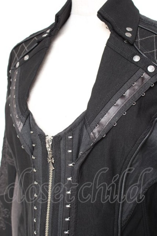 画像4: Ozz Croce / 龍刺繍ダガチャームジャケット  黒 Y-26-01-20-116-OO-JA-SZ-ZS (4)