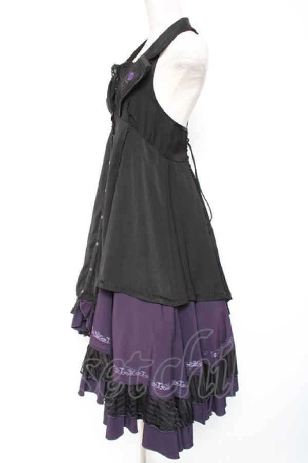 画像2: Ozz oneste / Circus Rose斜めワンピース  黒 Y-26-01-20-118-OO-OP-SZ-ZS (2)