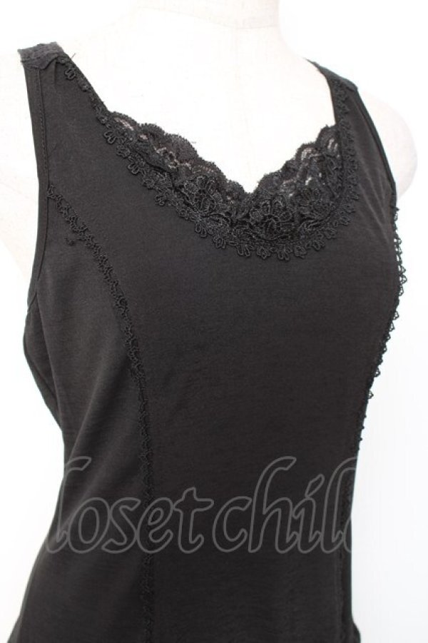 画像3: OZZ ANGELO / 裾切替ノースリーブワンピース  黒 Y-26-01-20-120-OO-OP-SZ-ZY (3)