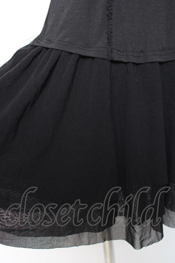 画像4: OZZ ANGELO / 裾切替ノースリーブワンピース  黒 Y-26-01-20-120-OO-OP-SZ-ZY (4)