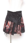 画像1: h.ANARCHY / チェック×ユニオン柄プリーツ巻きスカート  黒 Y-26-01-20-123-HN-SK-SZ-ZI (1)