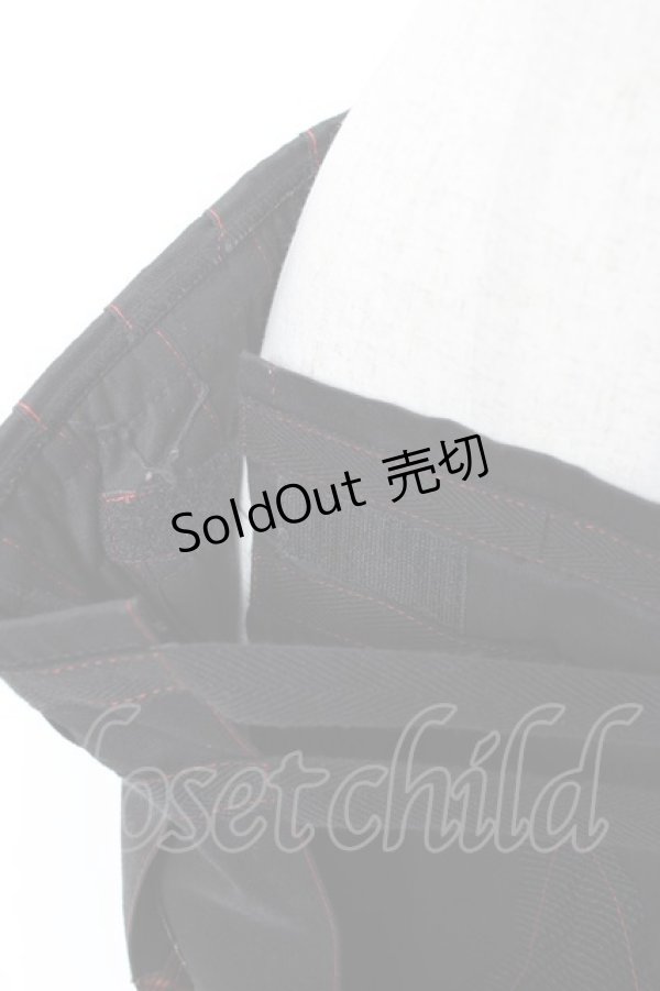 画像5: h.ANARCHY / チェック×ユニオン柄プリーツ巻きスカート  黒 Y-26-01-20-123-HN-SK-SZ-ZI (5)