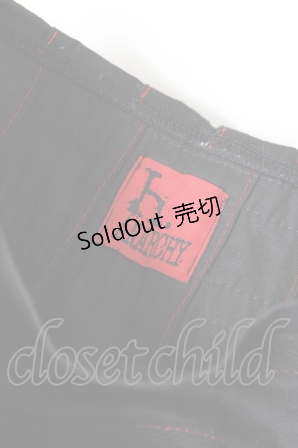 画像6: h.ANARCHY / チェック×ユニオン柄プリーツ巻きスカート  黒 Y-26-01-20-123-HN-SK-SZ-ZI (6)