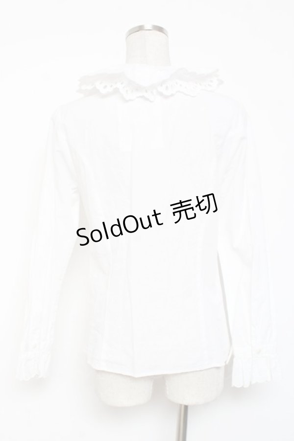 画像2: Leur Getter / コットンボイルボウタイ付ブラウス  白 Y-26-01-20-002-LU-BL-SZ-ZY (2)