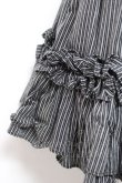 画像3: Na+H / フリルスカート  ストライプ黒 Y-26-01-20-127-PU-SK-SZ-ZI (3)