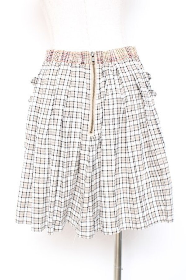 画像3: Candy Stripper /CHECK BELTED PLEATSスカート 1 ベージュ Y-26-01-20-128-PU-SK-SZ-ZY (3)
