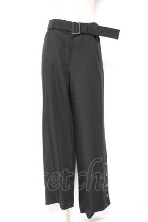 画像: Moi-meme-Moitie / パイピングワイドパンツ 9号 ブラック Y-26-01-20-132-MO-PA-SZ-ZI