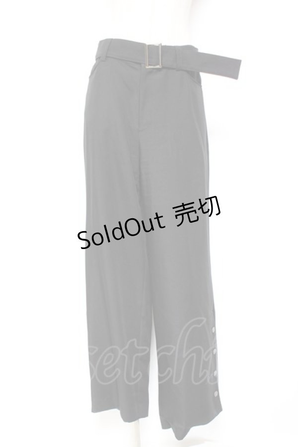 画像1: Moi-meme-Moitie / パイピングワイドパンツ 9号 ブラック Y-26-01-20-132-MO-PA-SZ-ZI (1)