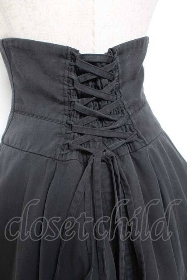 画像3: ATELIER BOZ / バネッサコルセットスカート  ブラック×ワイン Y-26-01-20-133-EL-SK-SZ-ZI (3)
