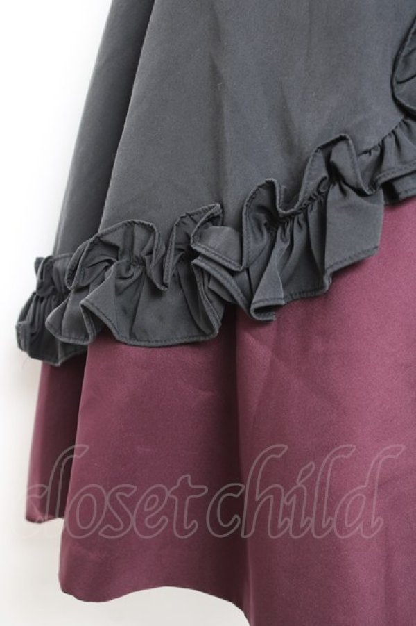 画像5: ATELIER BOZ / バネッサコルセットスカート  ブラック×ワイン Y-26-01-20-133-EL-SK-SZ-ZI (5)
