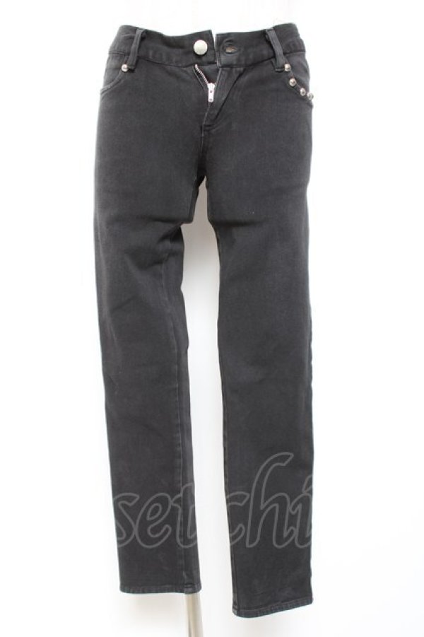 画像1: SEX POT ReVeNGe / スタッズデニムパンツ M 黒 Y-26-01-20-134-SP-PA-SZ-ZI (1)