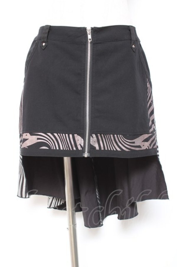 画像1: NiNE. / フィッシュテールスカート  黒ｘシルバー Y-26-01-20-135-PU-SK-SZ-ZI (1)