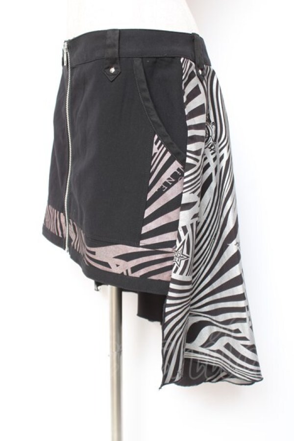 画像2: NiNE. / フィッシュテールスカート  黒ｘシルバー Y-26-01-20-135-PU-SK-SZ-ZI (2)