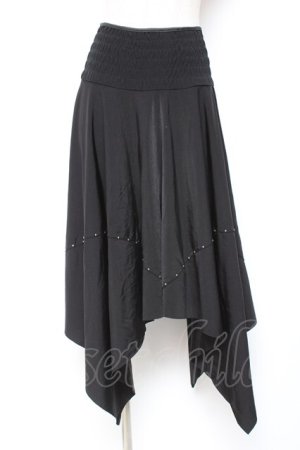 画像: Ozz On / イレヘムスカート  黒 Y-26-01-20-141-OO-SK-SZ-ZS