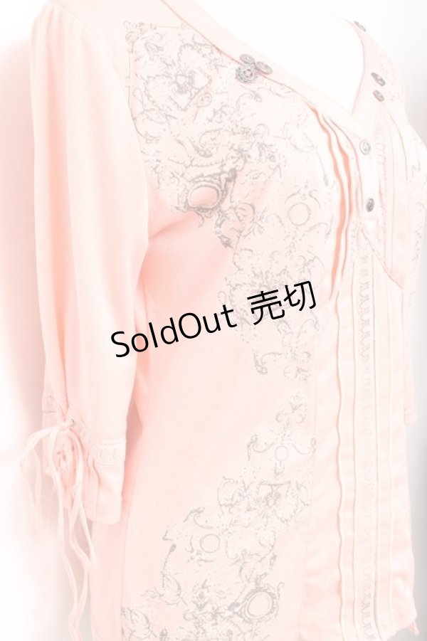 画像3: OZZ ANGELO / プリントトップス  ピンク Y-26-01-20-016-OO-TO-SZ-ZS (3)