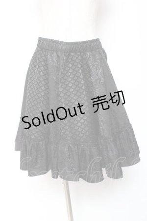 画像: Qutie Frash / 2024年プレミアム-朧月-サーキュラースカート  黒 Y-26-01-20-143-QU-SK-SZ-ZI