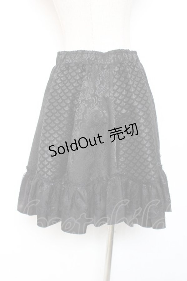 画像2: Qutie Frash / 2024年プレミアム-朧月-サーキュラースカート  黒 Y-26-01-20-143-QU-SK-SZ-ZI (2)