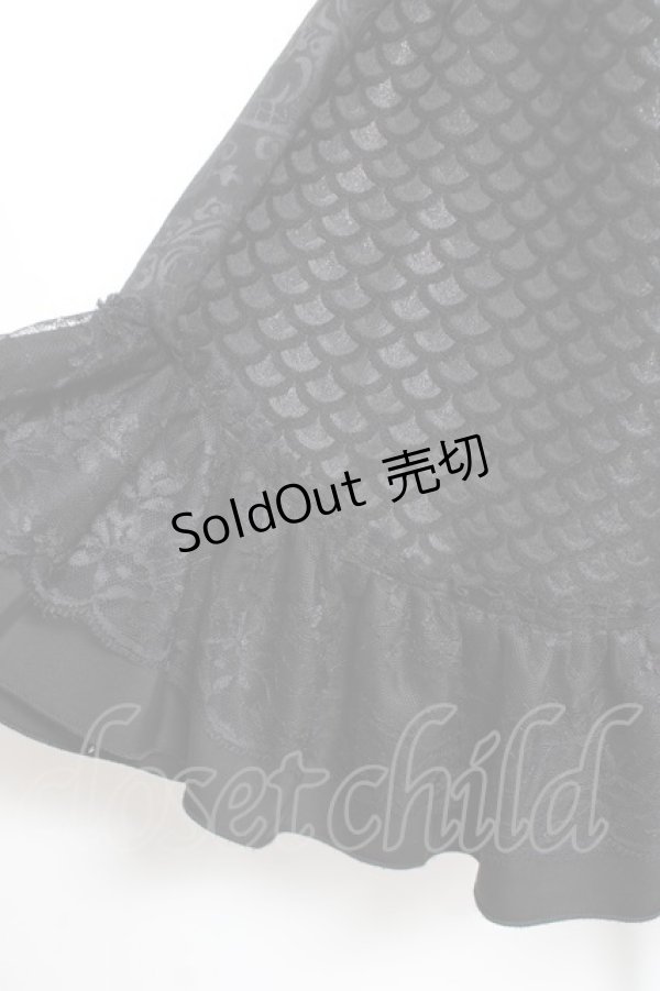 画像3: Qutie Frash / 2024年プレミアム-朧月-サーキュラースカート  黒 Y-26-01-20-143-QU-SK-SZ-ZI (3)