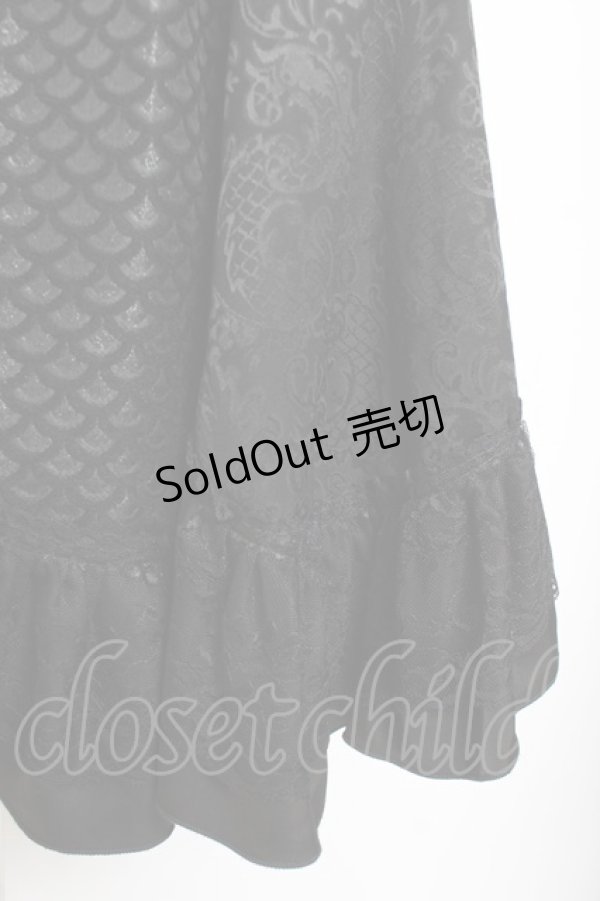 画像4: Qutie Frash / 2024年プレミアム-朧月-サーキュラースカート  黒 Y-26-01-20-143-QU-SK-SZ-ZI (4)