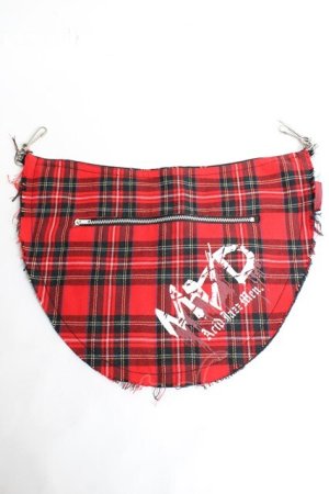 画像: MAD / Gチェックフラップ - 赤 Y-26-01-20-144-PU-ZA-SZ-ZI