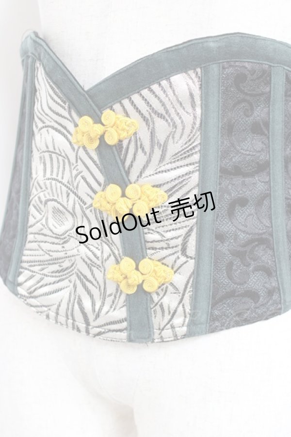 画像4: Qutie Frash / チャイナボタンコルセット  グリーン Y-26-01-20-145-QU-TO-SZ-ZI (4)