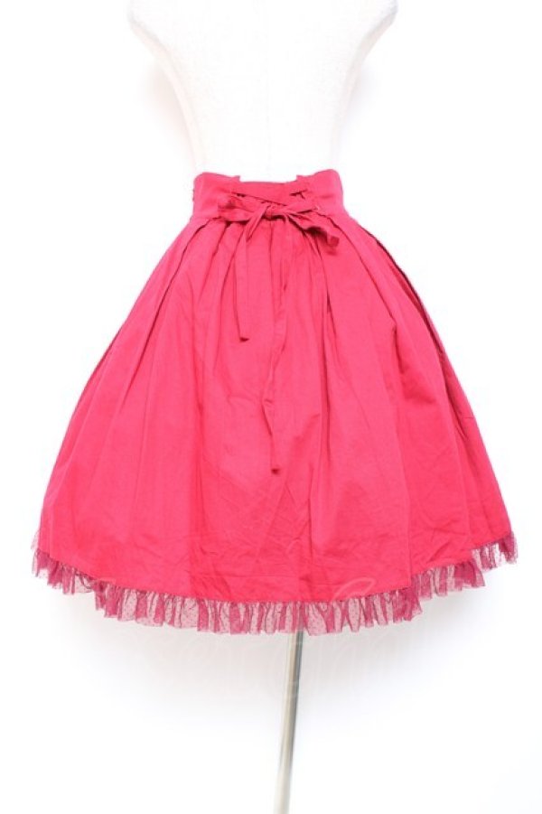 画像3: metamorphose / CL フラワーバスケット刺繍スカート  赤 Y-26-01-20-149-ME-SK-SZ-ZI (3)