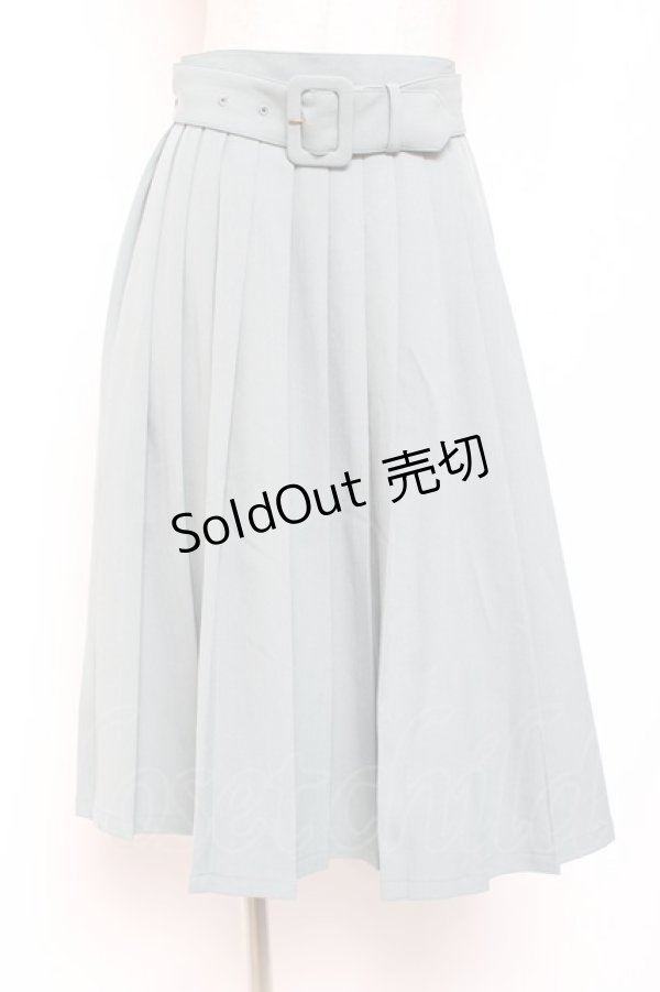 画像1: Fi.n.t / 太ベルト付きプリーツスカート  ミント Y-26-01-20-150-CA-SK-SZ-ZI (1)