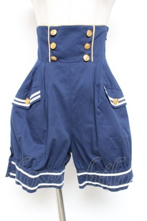 画像: metamorphose / セーラーハイウエストパンツ  紺 Y-26-01-20-159-ME-PA-SZ-ZI