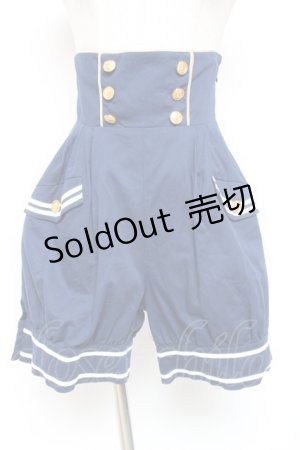 画像: metamorphose / セーラーハイウエストパンツ  紺 Y-26-01-20-159-ME-PA-SZ-ZI