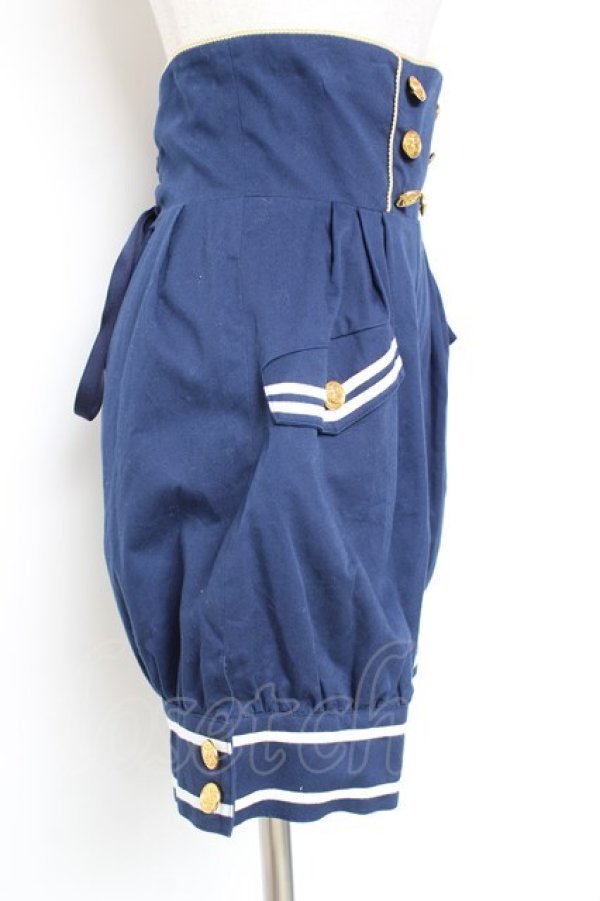 画像2: metamorphose / セーラーハイウエストパンツ  紺 Y-26-01-20-159-ME-PA-SZ-ZI (2)