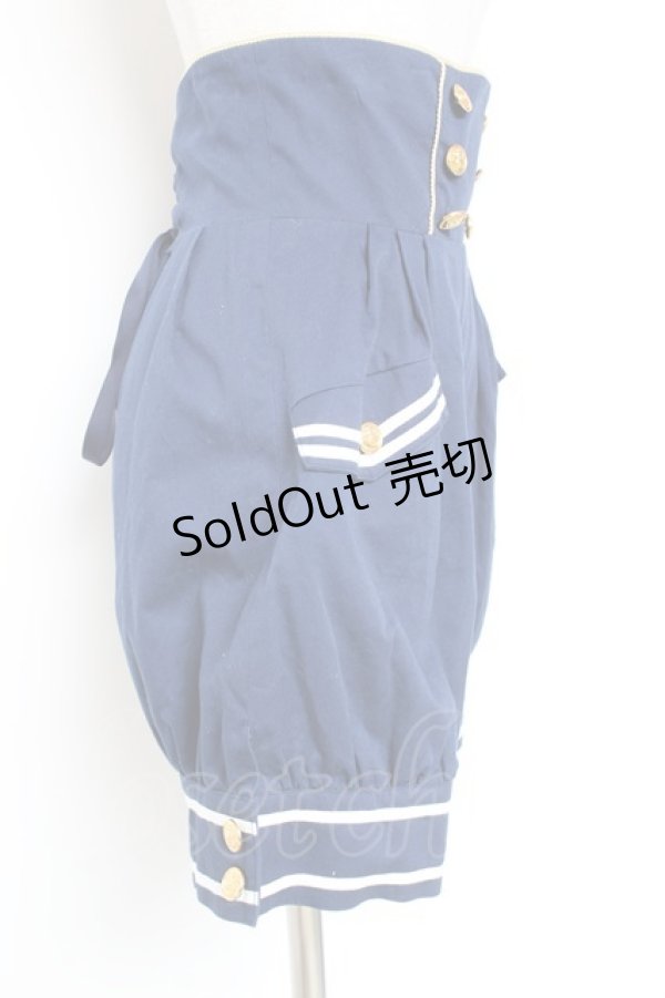 画像2: metamorphose / セーラーハイウエストパンツ  紺 Y-26-01-20-159-ME-PA-SZ-ZI (2)