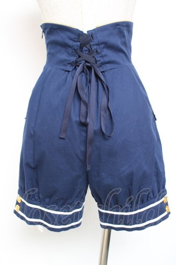 画像3: metamorphose / セーラーハイウエストパンツ  紺 Y-26-01-20-159-ME-PA-SZ-ZI (3)