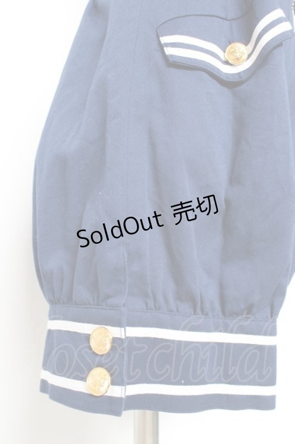 画像4: metamorphose / セーラーハイウエストパンツ  紺 Y-26-01-20-159-ME-PA-SZ-ZI (4)