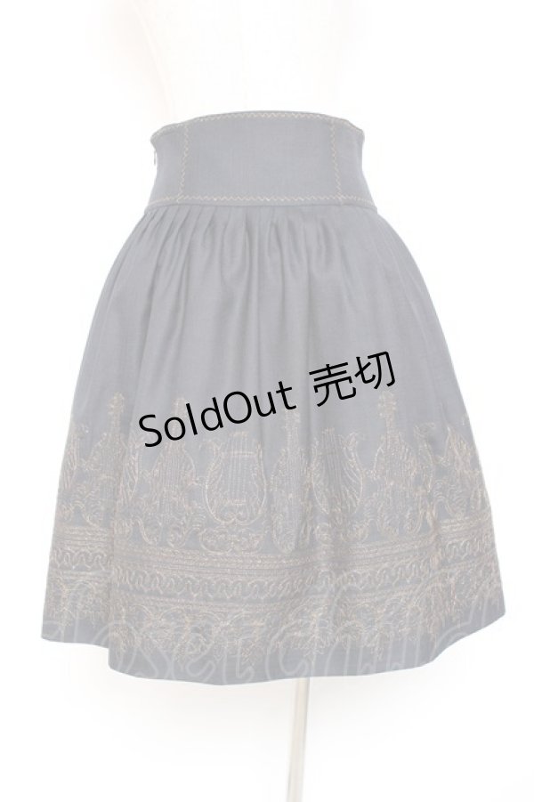 画像2: Jane Marple / holy strings embroideryスカート M 紺 Y-26-01-20-162-JM-SK-AS-ZY (2)