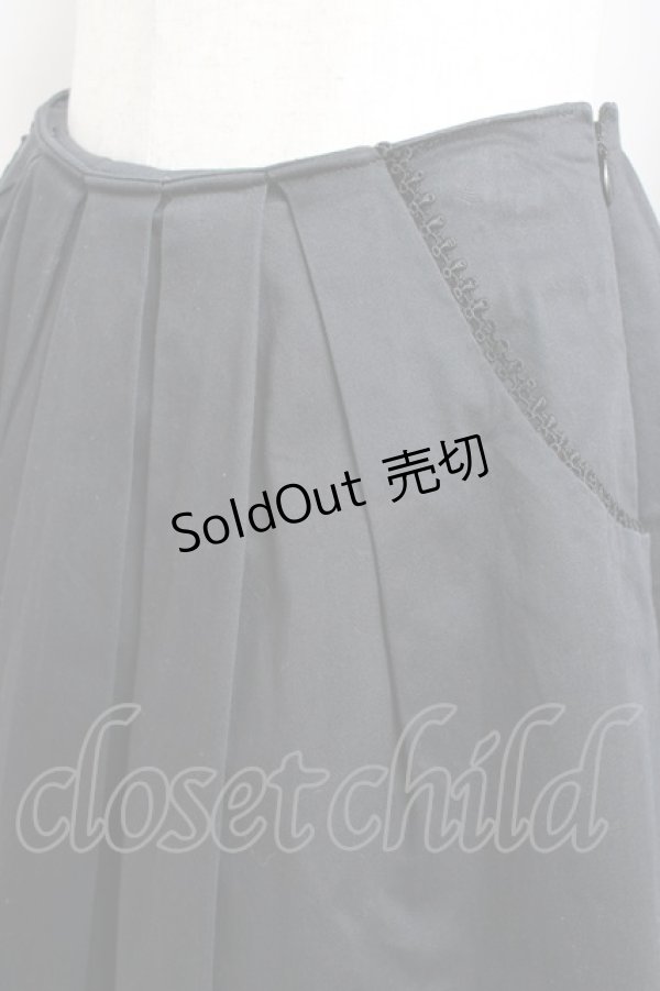 画像4: Victorian maiden / タックスカート  黒 Y-26-01-20-164-CL-SK-SZ-ZY (4)