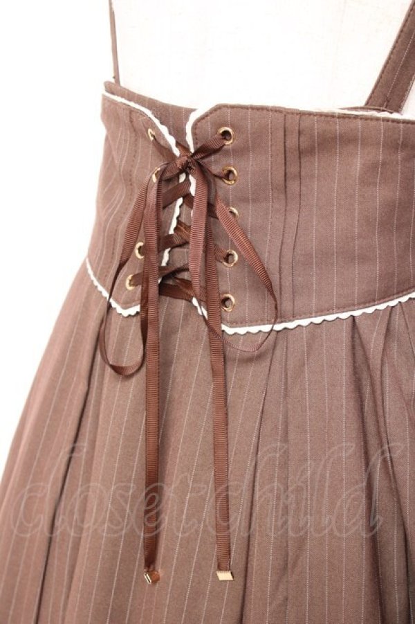 画像5: Amavel / コルセット風サススカート  ブラウン Y-26-01-20-167-CA-SK-SZ-ZS (5)